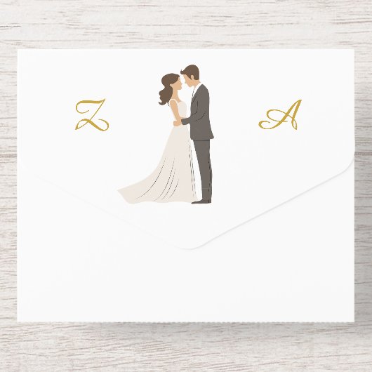 Modern Watercolor Wedding Design | Custom Editable オールインワン招待状 (背面)