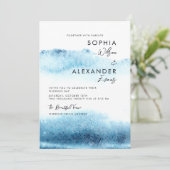 Modern Watercolor Wedding Invitations.  招待状 (スタンド正面)