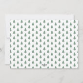 Modern Watercolor Woodland Snow Christmas Photo シーズンカード (裏面)