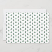 Modern Watercolor Woodland Snow Christmas Photo シーズンカード (裏面)