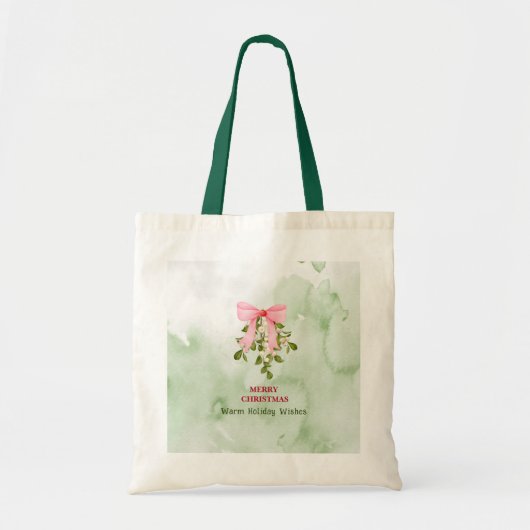 Modern Watercolour Christmas トートバッグ (正面)