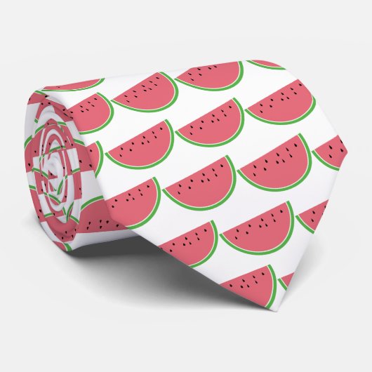 Modern Watermelon Slices Pattern Summer Neck Tie ネクタイ (ロール)