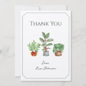 Modern Watrecolor Botanical Thank You Card サンキューカード (正面)