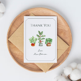 Modern Watrecolor Botanical Thank You Card サンキューカード