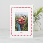 Modern wave Flat Holiday Card シーズンカード (スタンド正面)