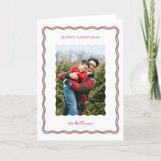 Modern wave folded Holiday Card シーズンカード