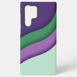 Modern Wave Purple Green  Samsung Galaxy S22 Ultraケース