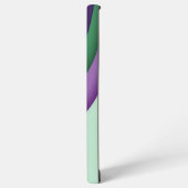 Modern Wave Purple Green  Samsung Galaxyケース (左側面)
