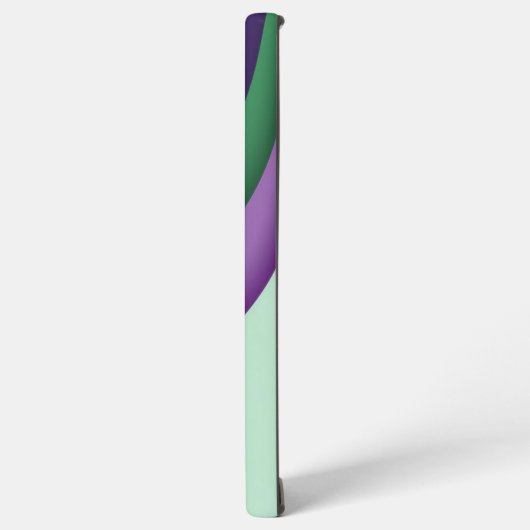 Modern Wave Purple Green  Samsung Galaxyケース (左側面)