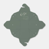 Modern We Do Elegant Custom Wedding Dark Sage  フェイバーボックス (折り畳みなし)