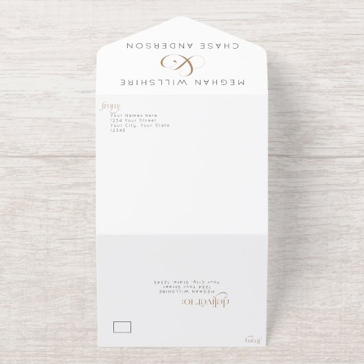 Modern We Do Text  オールインワン招待状 (外側)