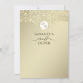 Modern “We Do” Wedding Invitation Gold Damask サンキューカード (裏面)