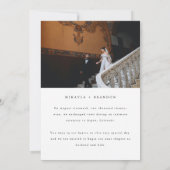 Modern "We Eloped!" 2-Photo Elegant Wedding 案内状 (裏面)