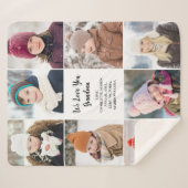 Modern We Love You 8 Photo Collage  シェルパブランケット (正面(横))
