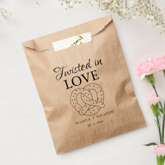 Modern We tied the knot pretzel favor bag wedding  フェイバーバッグ