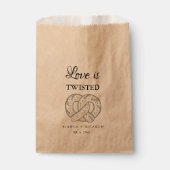 Modern We tied the knot pretzel favor bag wedding  フェイバーバッグ (正面)