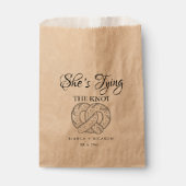 Modern We tied the knot pretzel favor bag wedding  フェイバーバッグ (正面)
