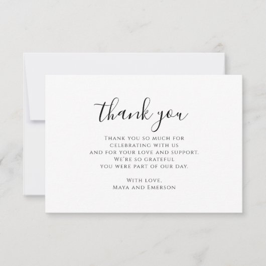 Modern Wedding  サンキューカード (正面)