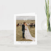 Modern wedding 2 Photo White サンキューカード (正面)