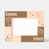 Modern Wedding Anniversary Unique love Keepsake  レーザー彫刻フレーム (正面)