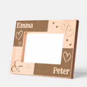 Modern Wedding Anniversary Unique love Keepsake  レーザー彫刻フレーム (左)