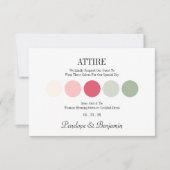 Modern Wedding Attire Dress Code Enclosure Card (正面)