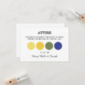 Modern Wedding Attire Dress Code Enclosure Card カード (正面/裏面インサイチュ)