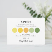 Modern Wedding Attire Dress Code Enclosure Card カード (スタンド正面)