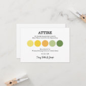 Modern Wedding Attire Dress Code Enclosure Card カード (正面/裏面インサイチュ)