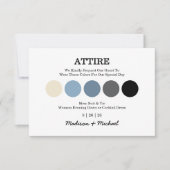Modern Wedding Attire Dress Code Enclosure Card カード (正面)