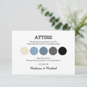 Modern Wedding Attire Dress Code Enclosure Card カード (スタンド正面)
