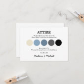 Modern Wedding Attire Dress Code Enclosure Card カード (正面/裏面インサイチュ)