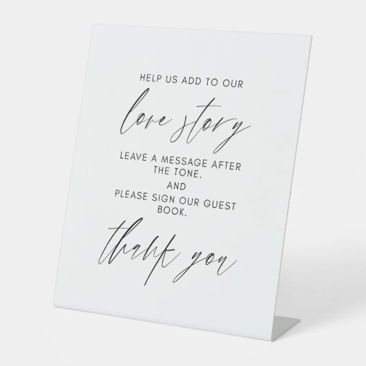 Modern Wedding Audio Guestbook Sign | Phone Guest  台座サイン (正面)