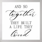 Modern Wedding Backdrop – Wedding Sign & Backdrop ポスター (正面)