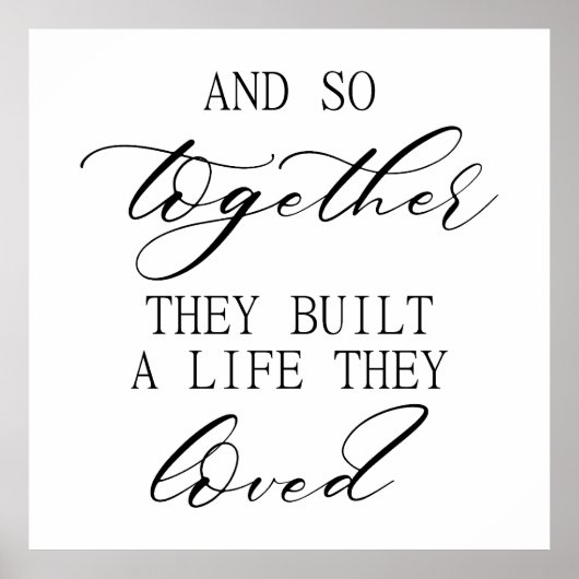 Modern Wedding Backdrop – Wedding Sign & Backdrop ポスター (正面)