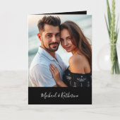 Modern Wedding Black & White All in One  招待状 (正面)