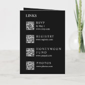 Modern Wedding Black & White All in One  招待状 (裏面)