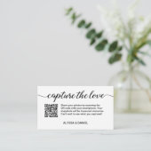 Modern Wedding Capture the Love QR code エンクロージャーカード (スタンド正面)