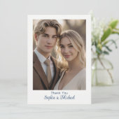 Modern Wedding Card Thank You Card Photo  サンキューカード (スタンド正面)