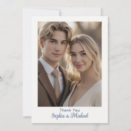 Modern Wedding Card Thank You Card Photo  サンキューカード