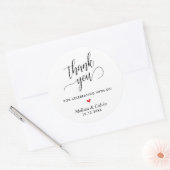 Modern Wedding Classy Thank You Gifts ラウンドシール (封筒)