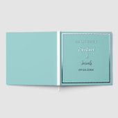 Modern Wedding Guest Book, Minimalist Custom ゲストブック (全面)