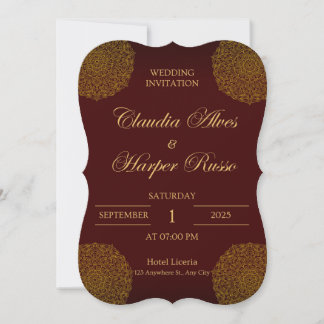 Modern Wedding Invitation Card