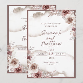 Modern Wedding Invitation Clean Minimal Style 招待状