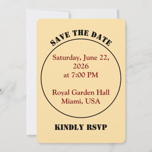 Modern Wedding Invitation | Editable Design 招待状 (裏面)