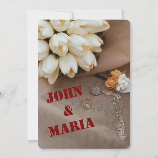 Modern Wedding Invitation | Editable Design 招待状 (正面)