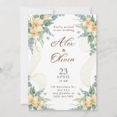 Modern Wedding Invitation Elegant Minimal Layout 招待状 (正面)