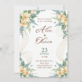 Modern Wedding Invitation Elegant Minimal Layout 招待状 (裏面)
