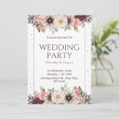 Modern Wedding Invitation Elegant Minimal Layout 招待状 (スタンド正面)