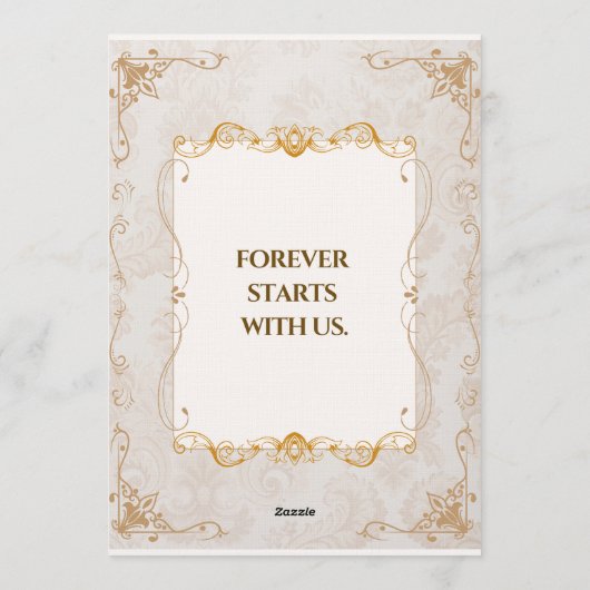 Modern Wedding Invitation | Elegant Romantic  招待状 (裏面)